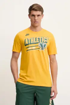 Nike tricou din bumbac Oakland Athletics 1982-92 culoarea portocaliu, cu imprimeu, N199-79Q-OKA-CUE imagine