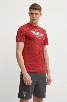 Nike tricou Philadelphia Phillies barbati, culoarea rosu, cu imprimeu imagine