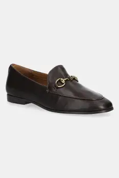 Nokwol mocasini de piele Gale culoarea maro, cu toc plat, Gale imagine