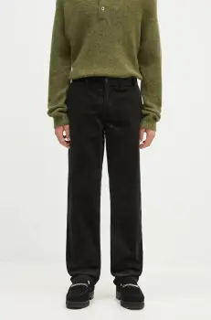Norse Projects pantaloni de catifea cord Aros culoarea verde, drept, N25.0407.8109 imagine
