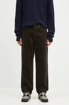 Norse Projects pantaloni de catifea cord Aros Regular Wide Wale Corduroy Chino culoarea maro, drept, N25.0407.2022 imagine