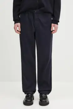 Norse Projects pantaloni Ezra Light Stretch culoarea bleumarin, cu fason chinos, N25.0369.7004 imagine