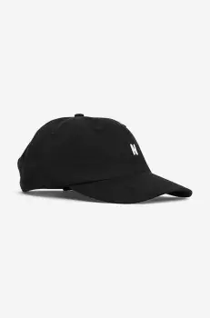 Norse Projects sapca de baseball din bumbac culoarea negru, uni N80.0001.9999-9999 imagine