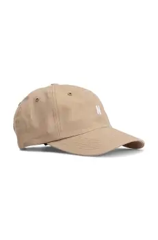 Norse Projects sapca din bumbac Twill Sports Cap culoarea bej, cu imprimeu, N80-0001 0966 imagine