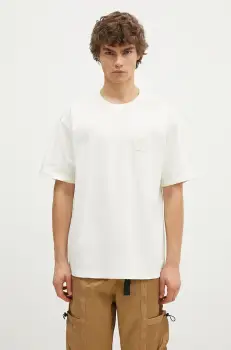 Norse Projects tricou din bumbac Simon Loose Organic Heavy Jersey N Patch barbati, culoarea bej, neted, N01.0667.0957 imagine