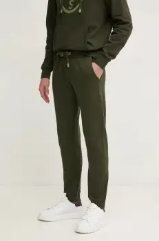 North Sails pantaloni de bumbac pentru copii culoarea verde, neted, 673115 imagine