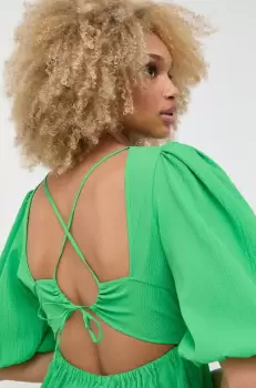 Notes du Nord bluza Carrie femei, culoarea verde, neted imagine