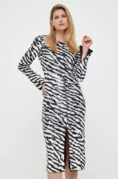 Notes du Nord rochie Glow culoarea negru, midi, mulata imagine