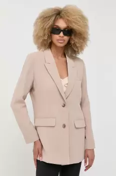 Notes du Nord sacou culoarea bej, oversize, neted imagine