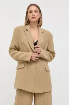 Notes du Nord sacou culoarea verde, cu doua randuri de nasturi, neted imagine