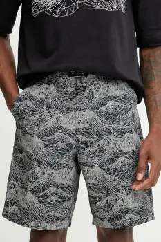 Oakley pantaloni scurti culoarea gri, FOA406856 imagine