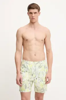 Oakley pantaloni scurti de baie CANARY PALMS barbati, culoarea galben, FOA405399 imagine