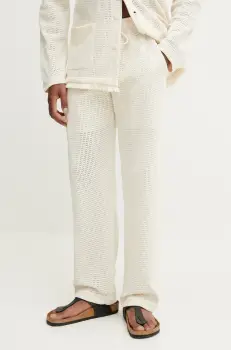 OAS pantaloni barbati, culoarea bej, drept, 5014 imagine