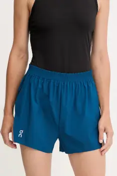 ON running pantaloni scurti de alergare culoarea bleumarin, uni, high waist, 1WF10333536 imagine