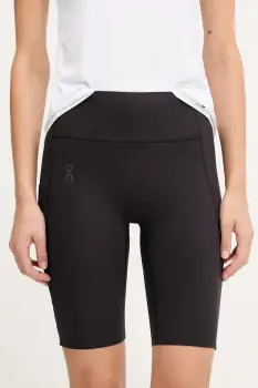 ON running pantaloni scurti de yoga Studio culoarea negru, uni, high waist, 1WF12550553 imagine