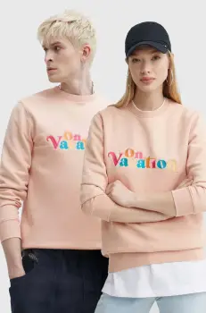 On Vacation bluza Enjoy culoarea portocaliu, cu imprimeu, OVC LDS11 imagine