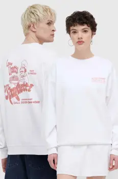 On Vacation bluza Less Upsetti culoarea alb, cu imprimeu, OVC S31 imagine