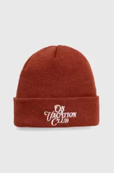 On Vacation caciula de lana culoarea maro, de lana, din tricot gros imagine