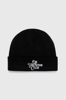 On Vacation caciula de lana culoarea negru, de lana, din tricot gros imagine