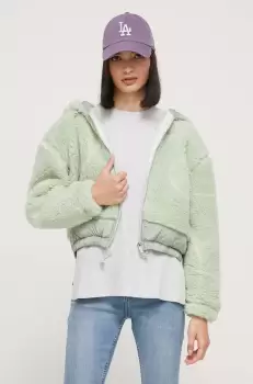 On Vacation geaca din amestec de lana culoarea verde, de tranzitie imagine