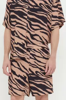 On Vacation pantaloni scurti culoarea maro, modelator imagine