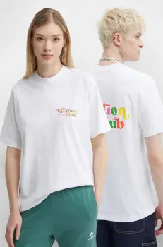 On Vacation tricou din bumbac Enjoy culoarea alb, cu imprimeu, OVC T150 imagine