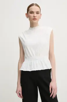 OUI bluza femei, culoarea alb, neted, 91991 imagine