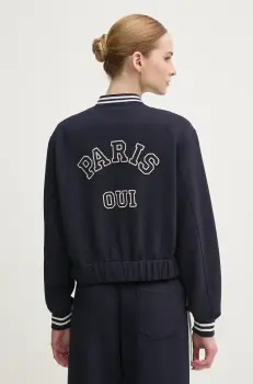 OUI bluza femei, culoarea albastru marin, cu imprimeu, 91792 imagine