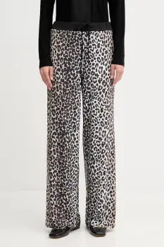 OUI pantaloni culoarea negru, lat, high waist, 93782 imagine