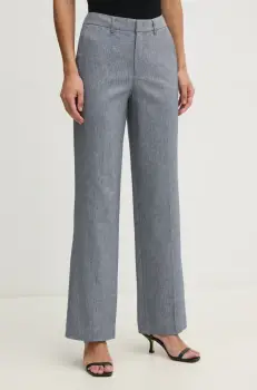 OUI pantaloni din amestec de in femei, lat, high waist, 91740 imagine