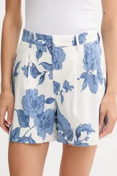 OUI pantaloni scurti culoarea alb, modelator, high waist, 93235 imagine