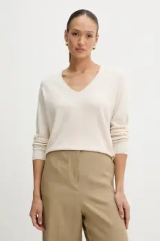 OUI pulover culoarea bej, 93708 imagine