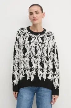 OUI pulover din amestec de lana femei, culoarea alb, calduros, 90176 imagine