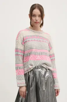 OUI pulover din amestec de lana femei, culoarea gri, 89590 imagine