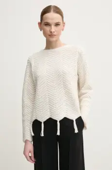 OUI pulover femei, culoarea bej, 91935 imagine