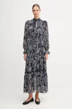 OUI rochie culoarea albastru marin, maxi, evazati, 94168 imagine