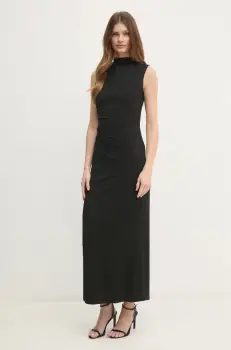 OUI rochie culoarea negru, maxi, oversize, 89815 imagine