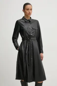 OUI rochie culoarea negru, mini, evazati, 90635 imagine