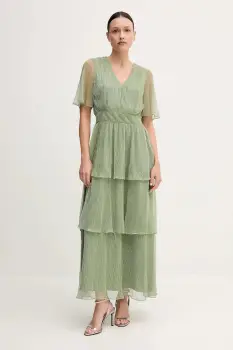 OUI rochie culoarea verde, maxi, drept, 93061 imagine