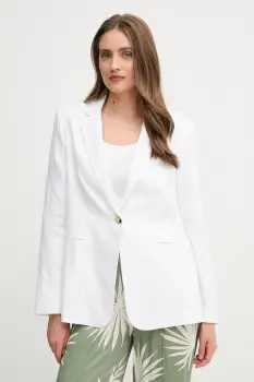 OUI sacou de in culoarea alb, un singur rand de nasturi, neted, 92927 imagine