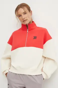 P.E Nation bluza Centre Field Sweat femei, culoarea bej, modelator, 243F304 imagine