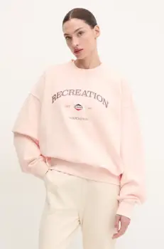 P.E Nation bluza Recreation femei, culoarea roz, cu imprimeu, 244F404 imagine