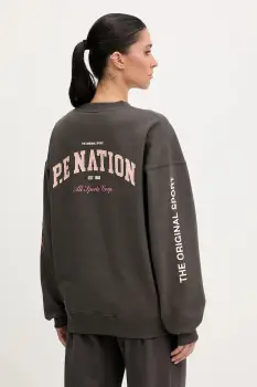 P.E Nation bluza Smoke culoarea gri, cu gluga, cu imprimeu, 254F068 imagine