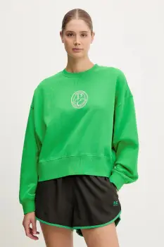 P.E Nation hanorac de bumbac Exposition culoarea verde, cu imprimeu, 252F196 imagine