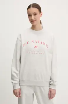 P.E Nation hanorac de bumbac Liberation femei, culoarea gri, neted, 251F158 imagine