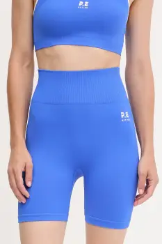 P.E Nation pantaloni scurti de antrenament Restore Seamless culoarea negru, uni, high waist, 243S296 imagine