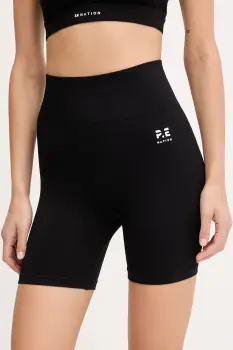 P.E Nation pantaloni scurti de antrenament Restore Seamless culoarea negru, uni, high waist, 243S296 imagine