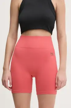 P.E Nation pantaloni scurti de antrenament Restore Seamless culoarea portocaliu, neted, high waist, 243S296 imagine