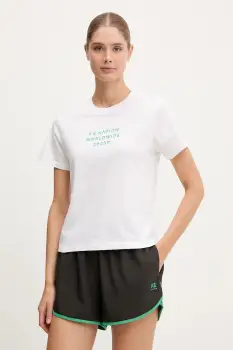 P.E Nation tricou din bumbac Compact culoarea alb, 252T158 imagine