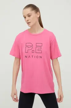 P.E Nation tricou din bumbac culoarea violet imagine